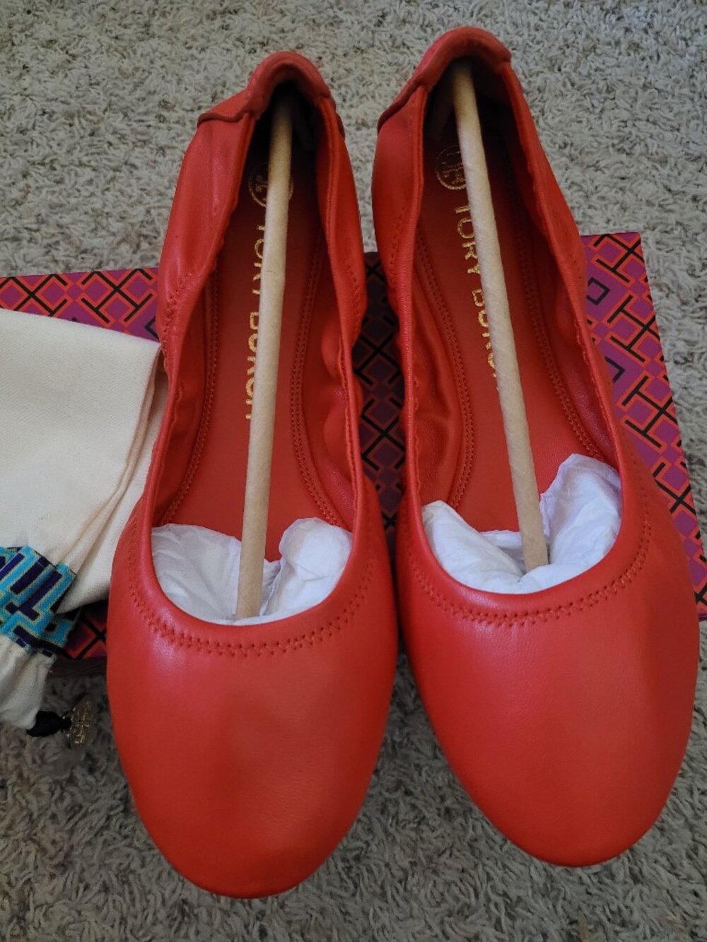 NIB Tory Burch Eddie Ballet Soft Lamb - 9